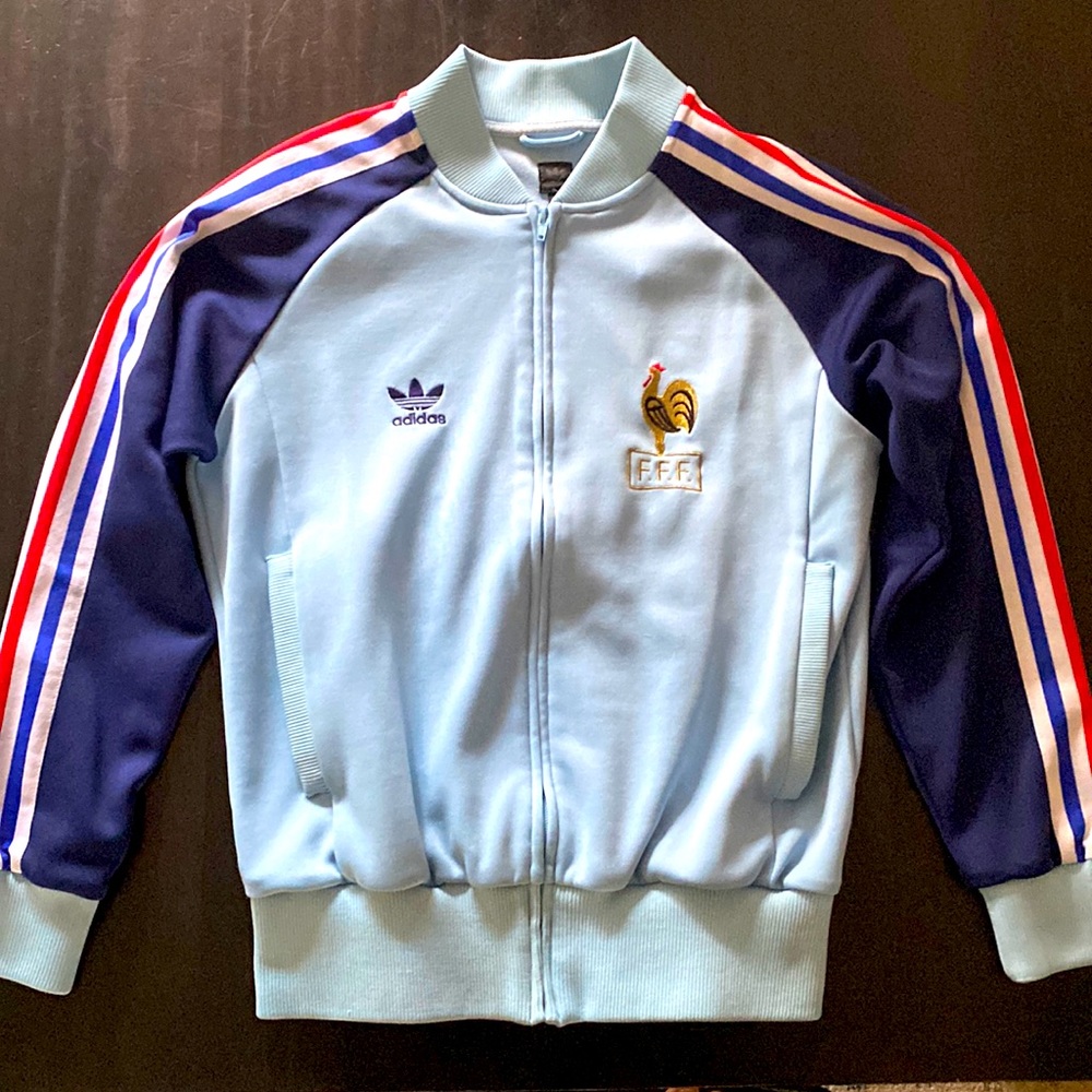 Original Adidas France Soccer jacket trap top.